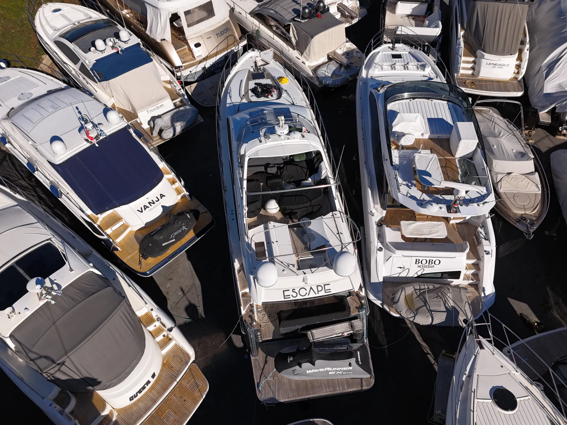 Top view of shipyard